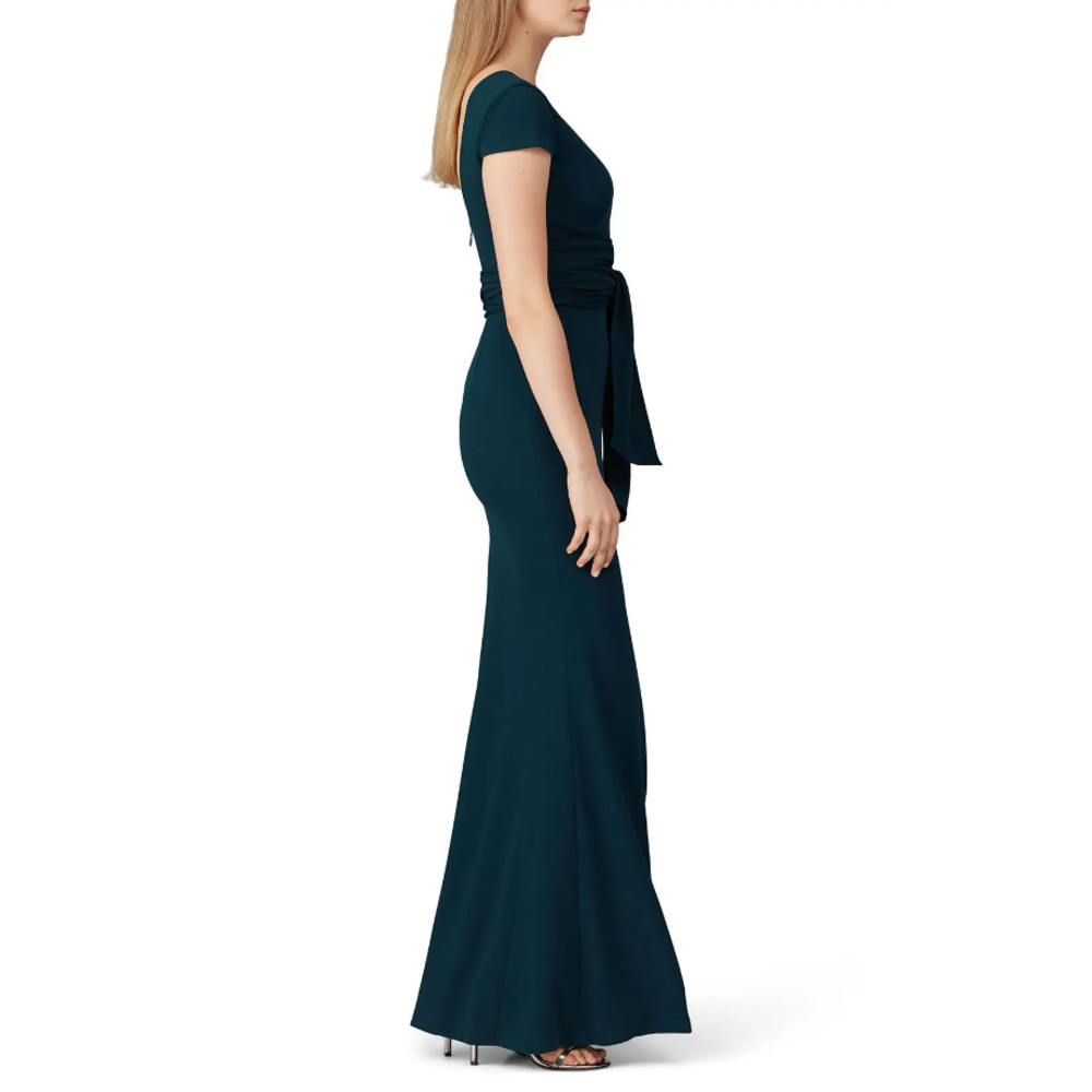 Dress The Population Evie Pine Maxi Gown Dress Forest Green Women's Size Large - Picture 3 of 10